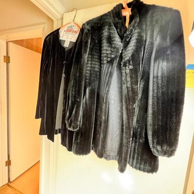 Black fun shortie and black velvet cover up Large