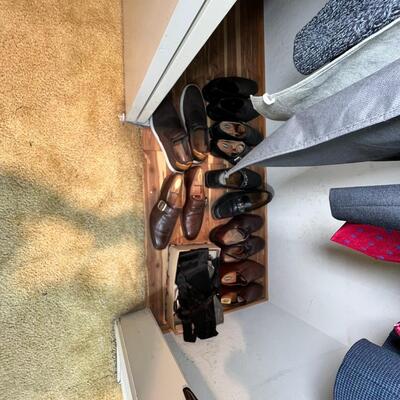 Men's clothing suits, ties, size 11 shoes