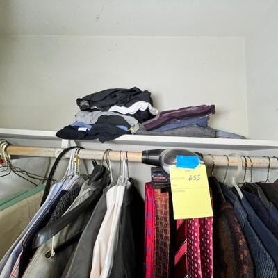 Men's clothing suits, ties, size 11 shoes