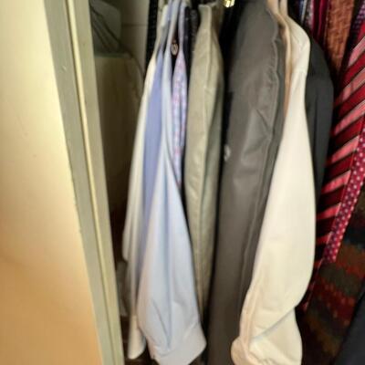 Men's clothing suits, ties, size 11 shoes