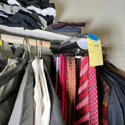 Men's clothing suits, ties, size 11 shoes