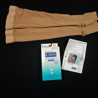 Beige Therapeutic Thigh High Compression Stockings