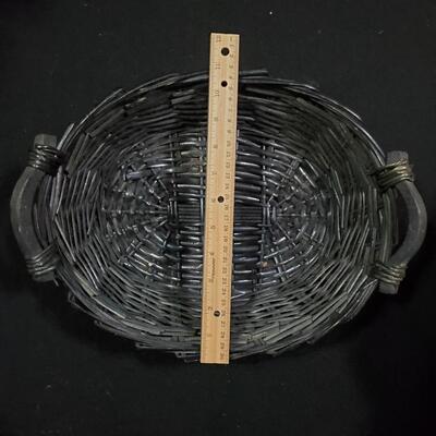 Oval Black Basket