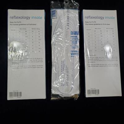 2 Reflexology Insoles, 1 Rexall Air Foam Insoles