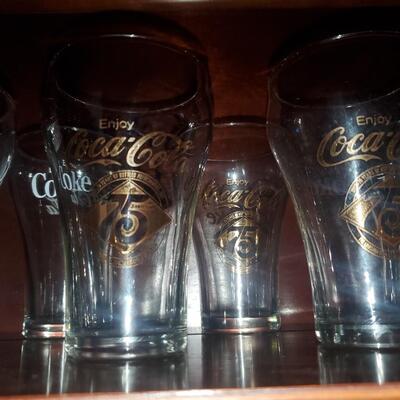 7 Coca-Cola Drinking Glasses