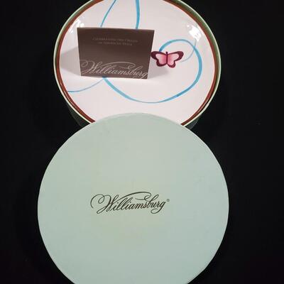 NEW Artland Salad Plates Set Of (4) NIB - BUTTERFLY BREEZE Blue Butterfly Accent