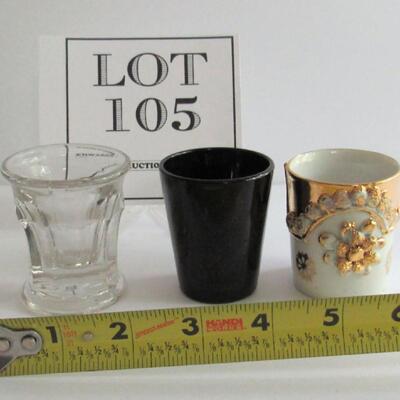 Vintage Toothpick Holders and Steamboat Shot Glass