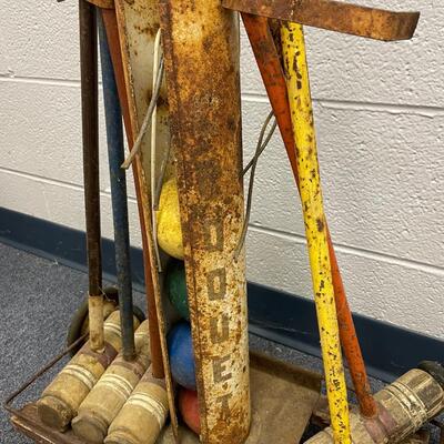Rollaway croquet set