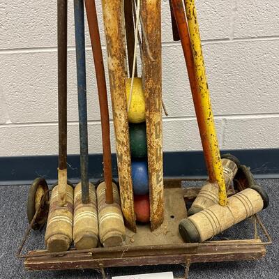 Rollaway croquet set