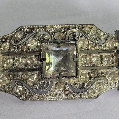 Neat Art Deco Rhinestone Broach