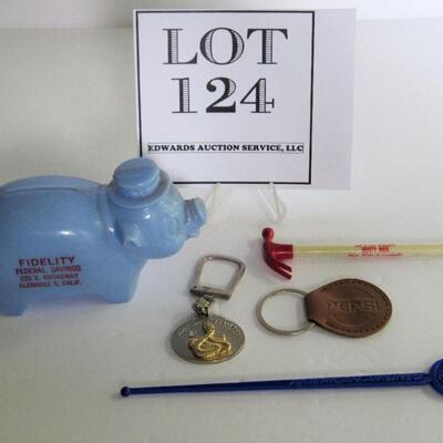 Lot of Vintage Advertising Smalls, American Airlines Swizzle Stick, Pepsi Key Ring, More