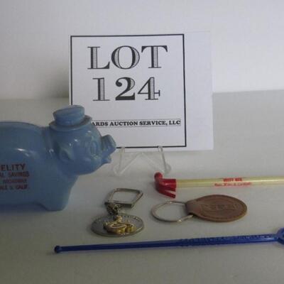 Lot of Vintage Advertising Smalls, American Airlines Swizzle Stick, Pepsi Key Ring, More