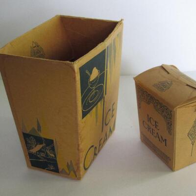2 Vintage Cardboard Ice Cream Boxes, Menasha Corp