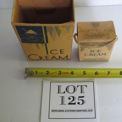 2 Vintage Cardboard Ice Cream Boxes, Menasha Corp