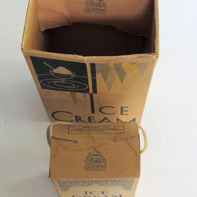 2 Vintage Cardboard Ice Cream Boxes, Menasha Corp