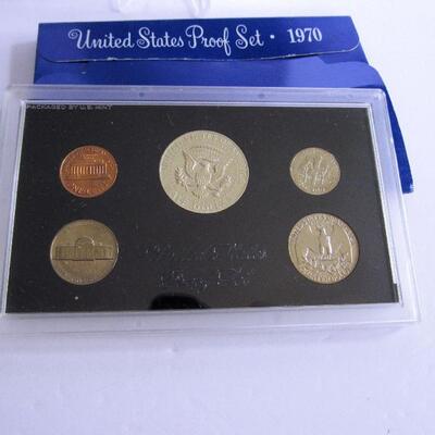 1970 US Mint Proof Set, 40% Silver Kennedy Half