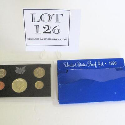 1970 US Mint Proof Set, 40% Silver Kennedy Half