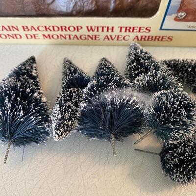 Village Landscape ~ Mountain Backdrop w/ trees