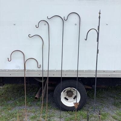 5235 LOT of Qty (6) Basket Hanging Shepard Hooks