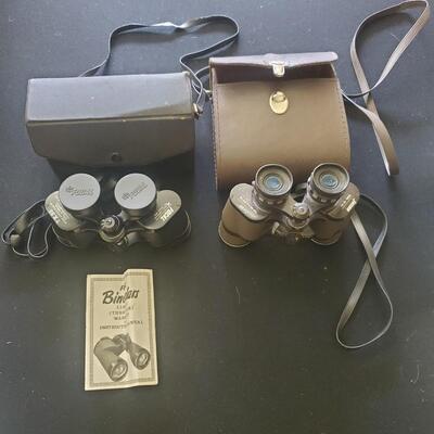 2 Pair Vintage Binoculars and Cases