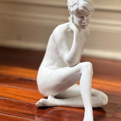 Vintage KAISER Bisque Porcelain NUDE Woman/Girl  “Meditation”