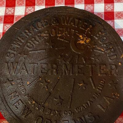 Authentic cast iron N.O. Sewerage & Water Board water meter “B”