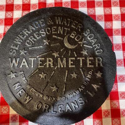 Authentic cast iron N.O. Sewerage & Water Board water meter “A”