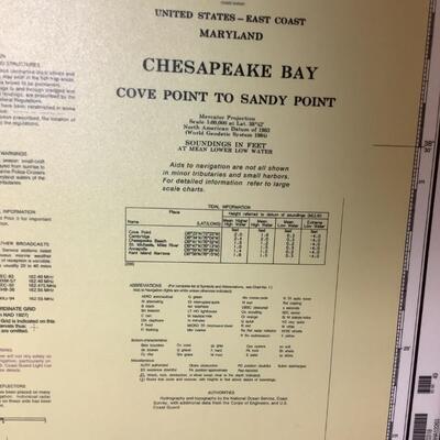 5238 Chesapeake Bay Framed Map