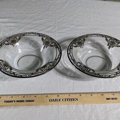 Antique Silver Overlay Bowls