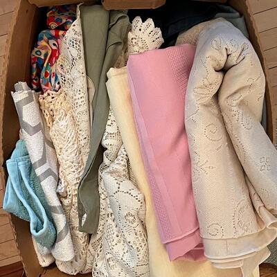 A6- Box of Table Linens and towels