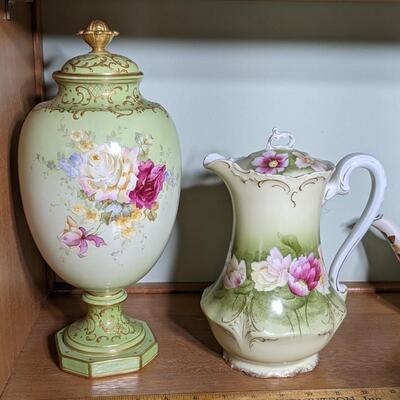 Antique Milk Jar and Vase