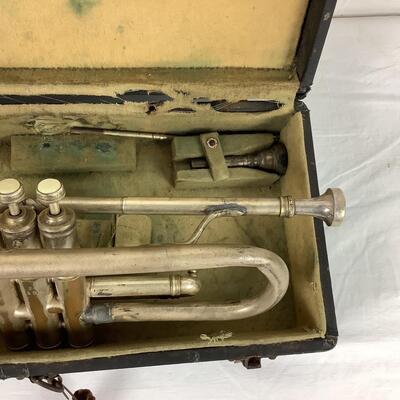 5228 Vintage Silverplated ACME Charles Crawford Co. Trumpet
