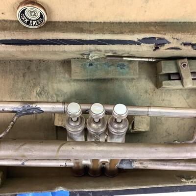 5228 Vintage Silverplated ACME Charles Crawford Co. Trumpet