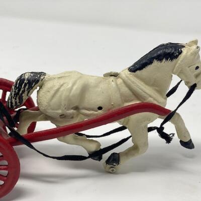 Vintage Cast Iron Horse Drawn Police Chief Carriage