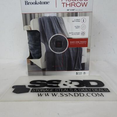 Brookstone Heated Throw One Touch Built-In Remote-50