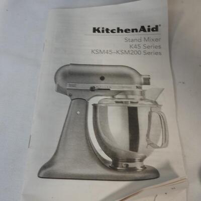 KitchenAid Mixing Bowl,3-Attachments,Instructions K45 Series,KSM45-KSM200 Series