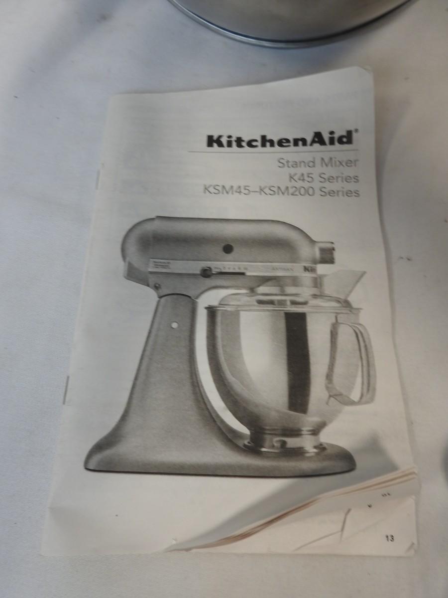 KitchenAid Mixing Bowl,3Attachments,Instructions K45 Series,KSM45