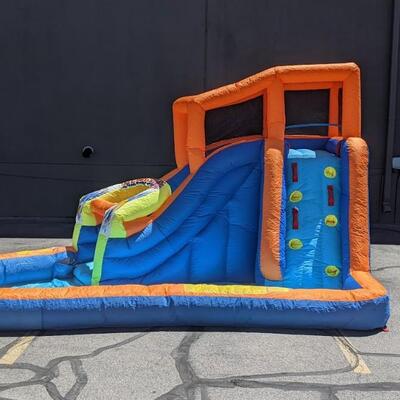 Plummet Falls Inflatable Water Play Center 14'x9'x8',Huge Tear, Otherwise Good