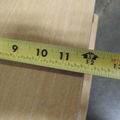 5 Shelf Unit, Light Wood & Black Plastic, 57 1/2 " x  23 3/4" x 12"