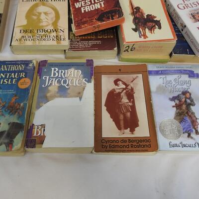24 Paperback Books: Grisham, Crichton, Clancy, Porter, Matthiessen & More-Used
