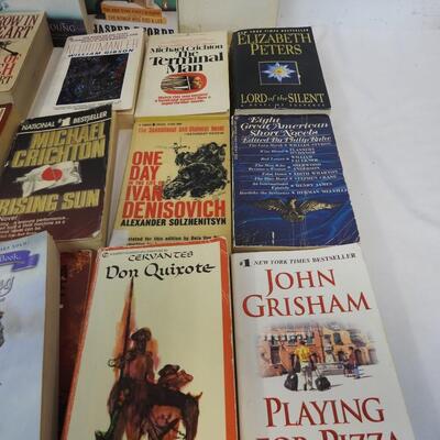 24 Paperback Books: Grisham, Crichton, Clancy, Porter, Matthiessen & More-Used