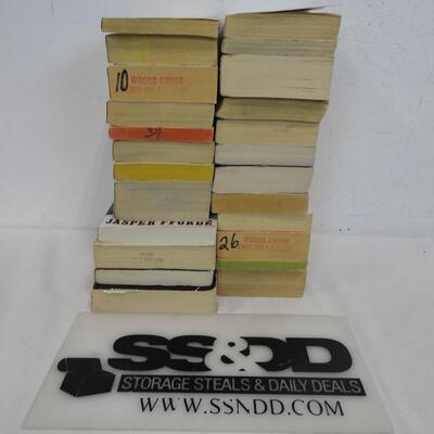 24 Paperback Books: Grisham, Crichton, Clancy, Porter, Matthiessen & More-Used