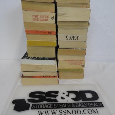 24 Paperback Books: Grisham, Crichton, Clancy, Porter, Matthiessen & More-Used