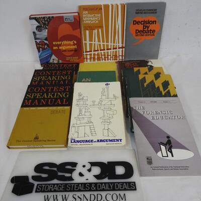 13 Debate/Persuasion Books: 2 Paperback, 11 Hardback-USed