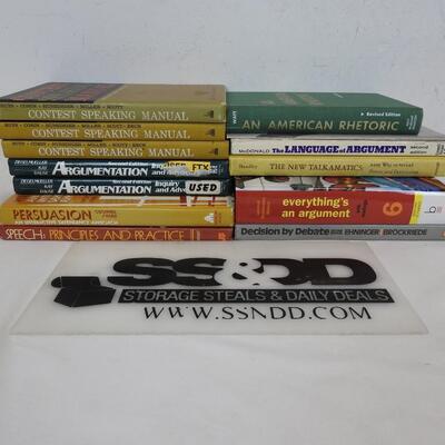 13 Debate/Persuasion Books: 2 Paperback, 11 Hardback-USed