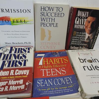 10 Books On Motivation & Enlightenment: Covey, Brackett, Robbins, Merrill, Woods