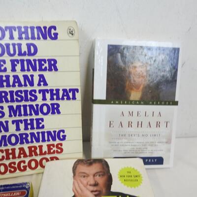 12 Non-Fiction Hardback /Paperback Books: Malcolm X, Shatner, Larry King,Rooney