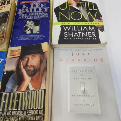12 Non-Fiction Hardback /Paperback Books: Malcolm X, Shatner, Larry King,Rooney