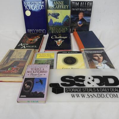 11 Hardback Books: To Kill A Mocking Bird, Ark Angel, Crazy Horse, Becoming-Used