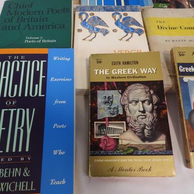 14 Books: English, Greek, Rome History, Poetry & Study Guides